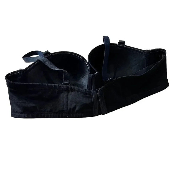 Torrid Curve Strapless Push-Up Bra 40C Black Leopard Print Lace - Picture 9 of 14